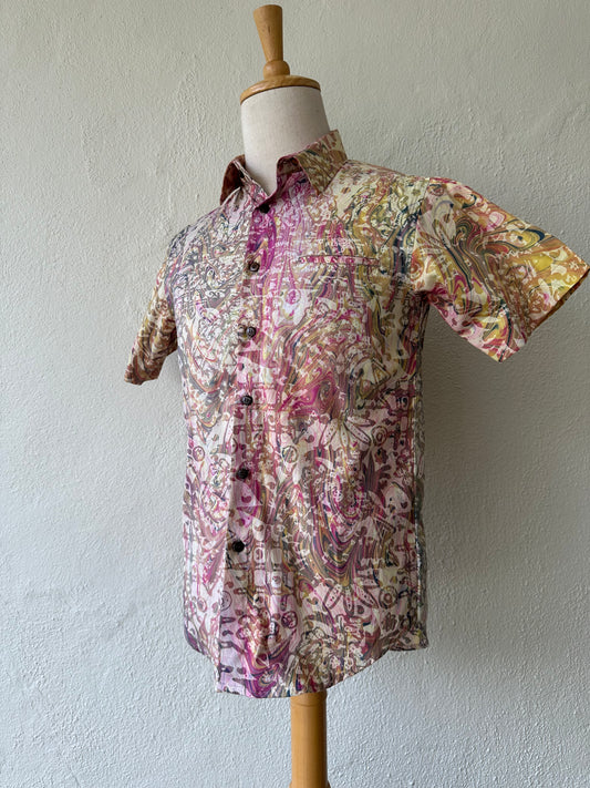 Men's Batik Shirt Short Sleeve - 01