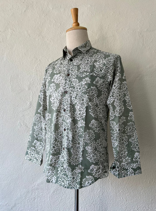 Men's Batik Shirt Long Sleeve - 02