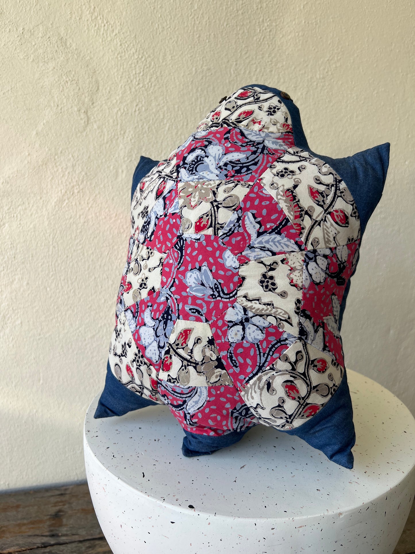 Turtle Gomez Batik Patchwork Pillow