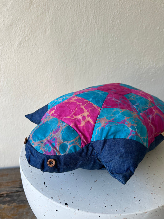 Turtle  PatchworkRosie Batik Pillow