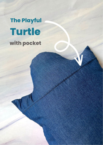 Turtle Luxe Batik Patchwork Pillow