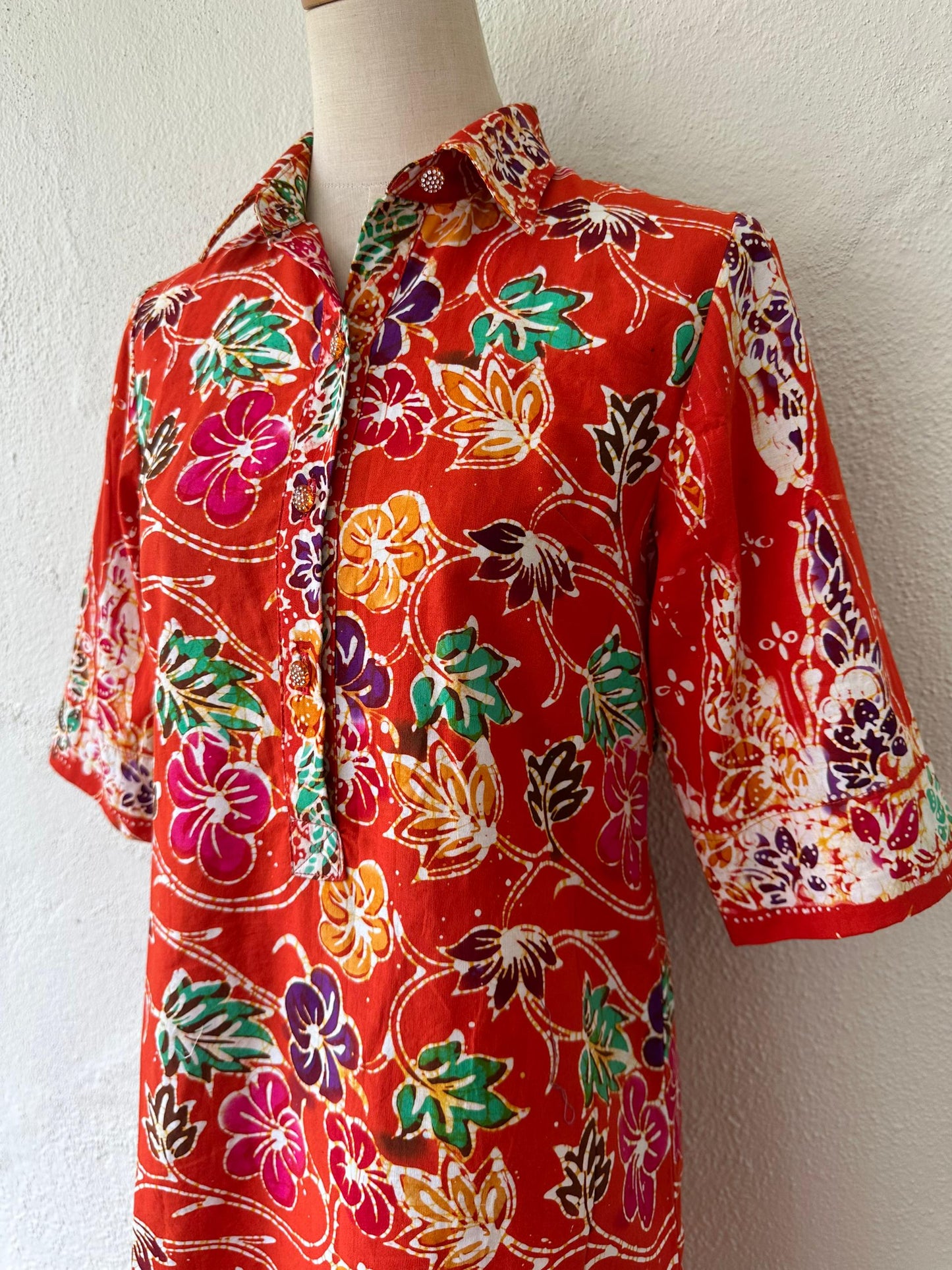 Batik Shirt Dress -02