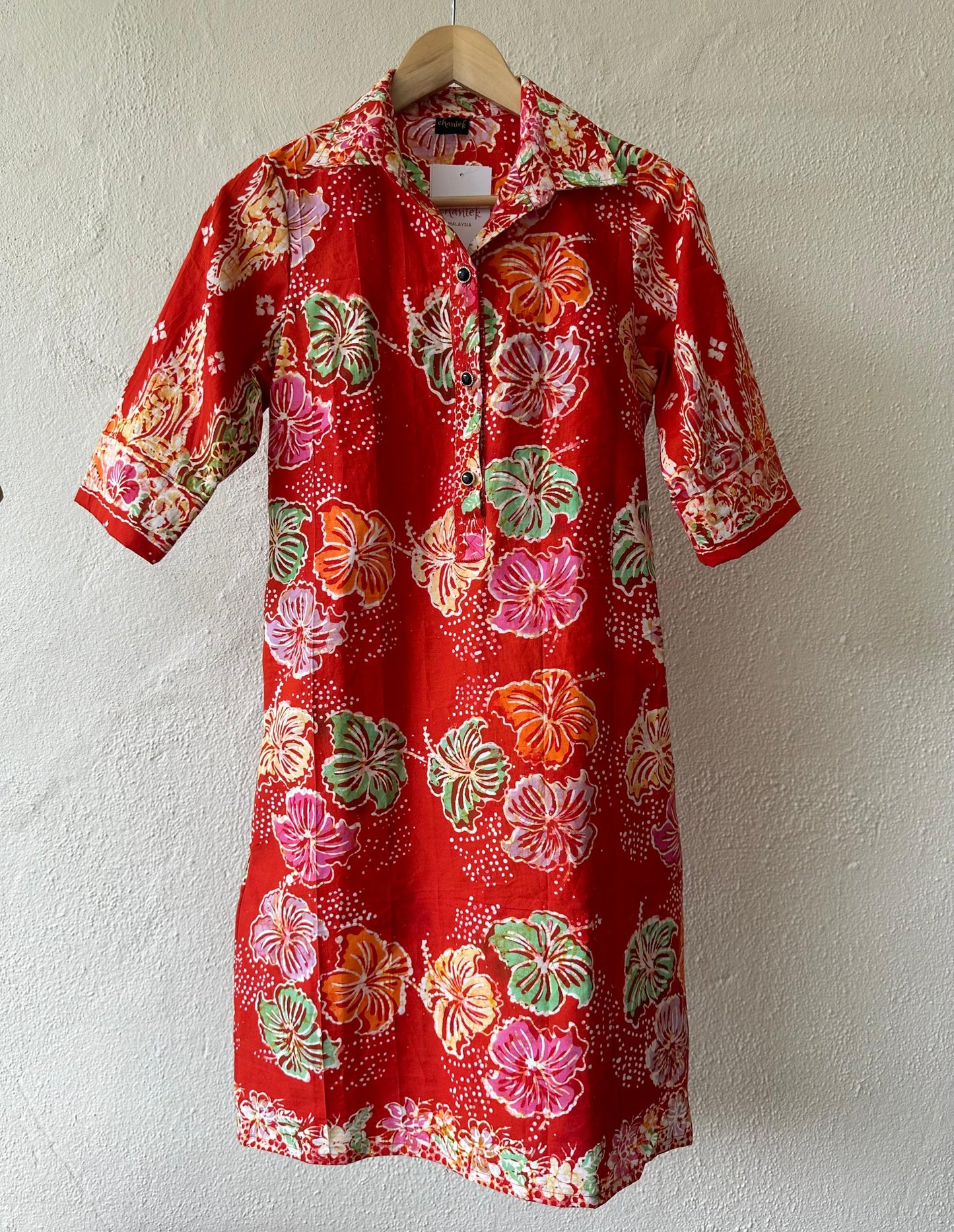 Batik Shirt Dress -01