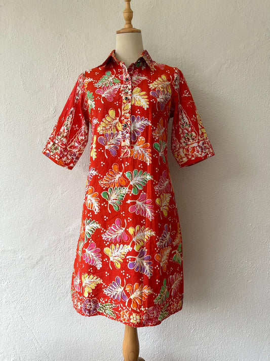 Batik Shirt Dress -03