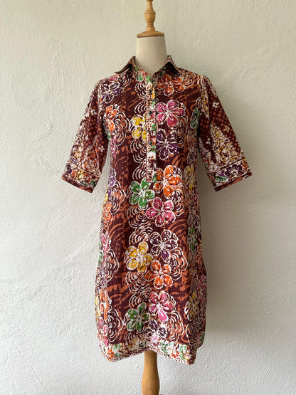 Batik Shirt Dress -04