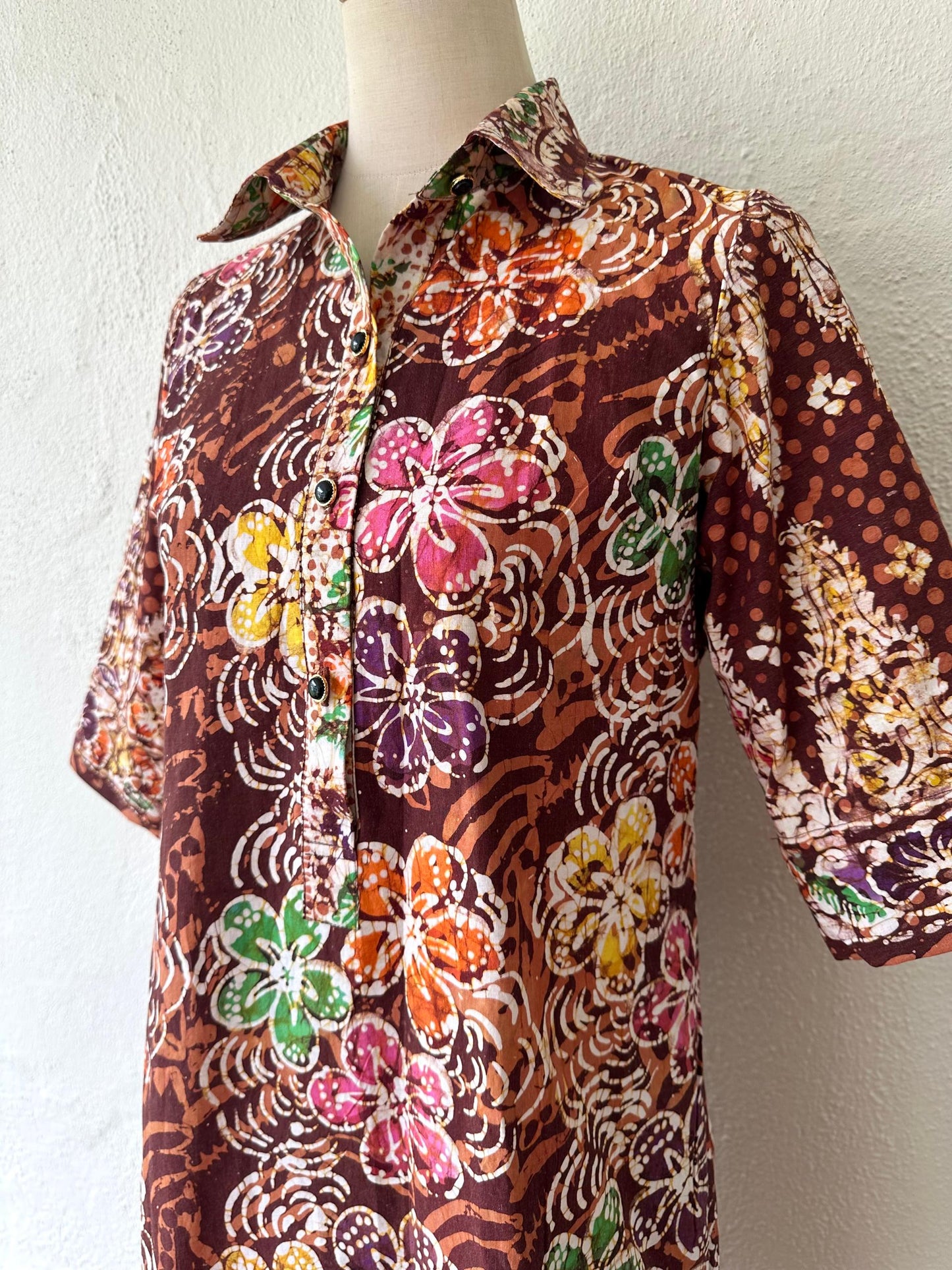 Batik Shirt Dress -04